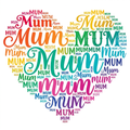Colourful Mum Love DTF Print