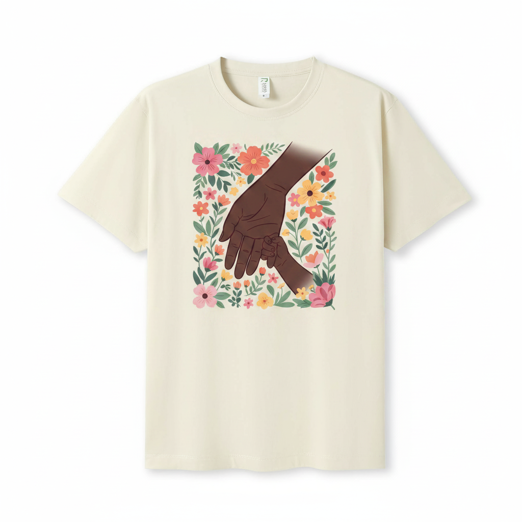 Family Hands & Flowers DTF Print