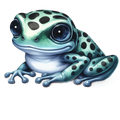 Watercolour Frog DTF Print