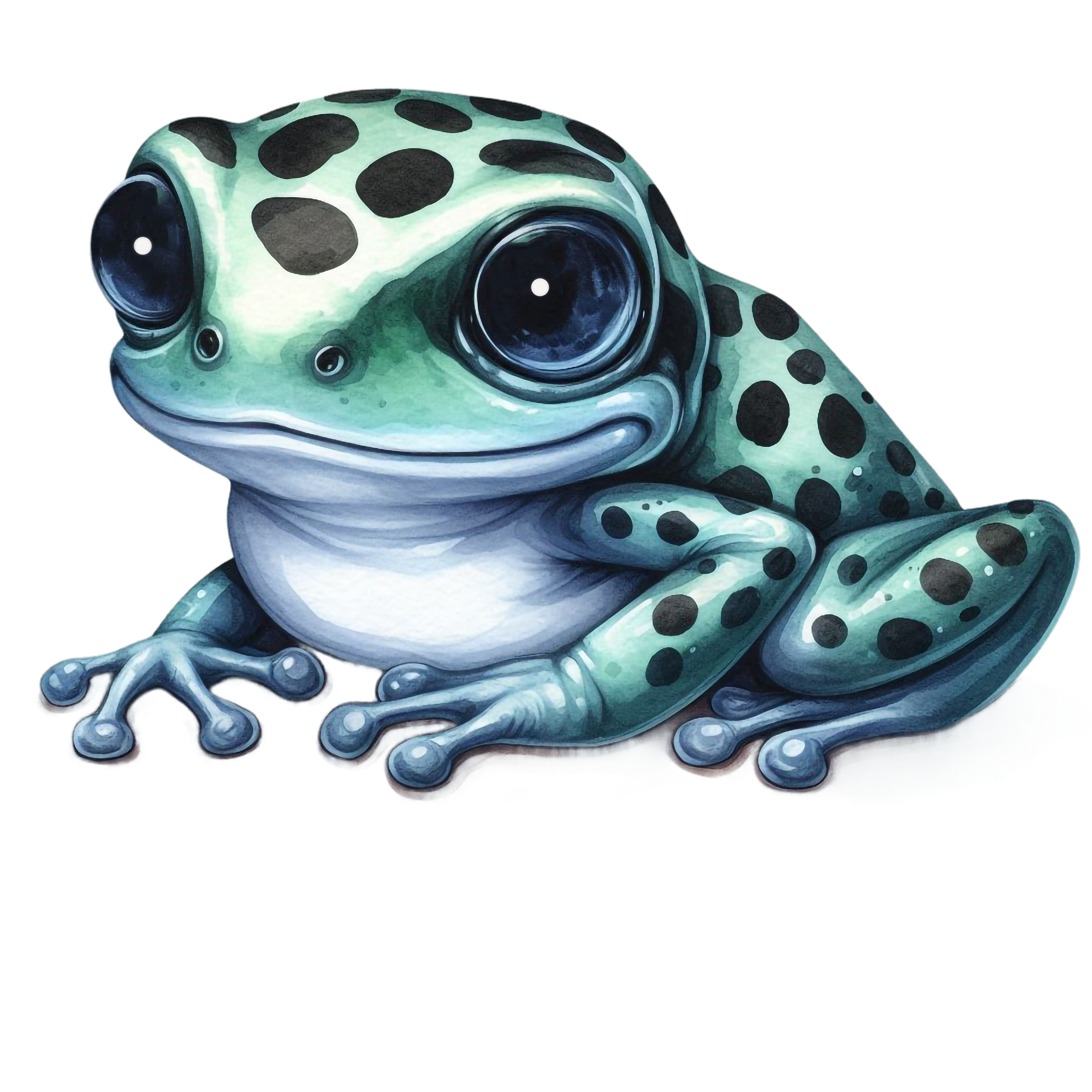 Watercolour Frog DTF Print