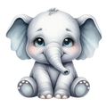 Baby Elephant DTF Print