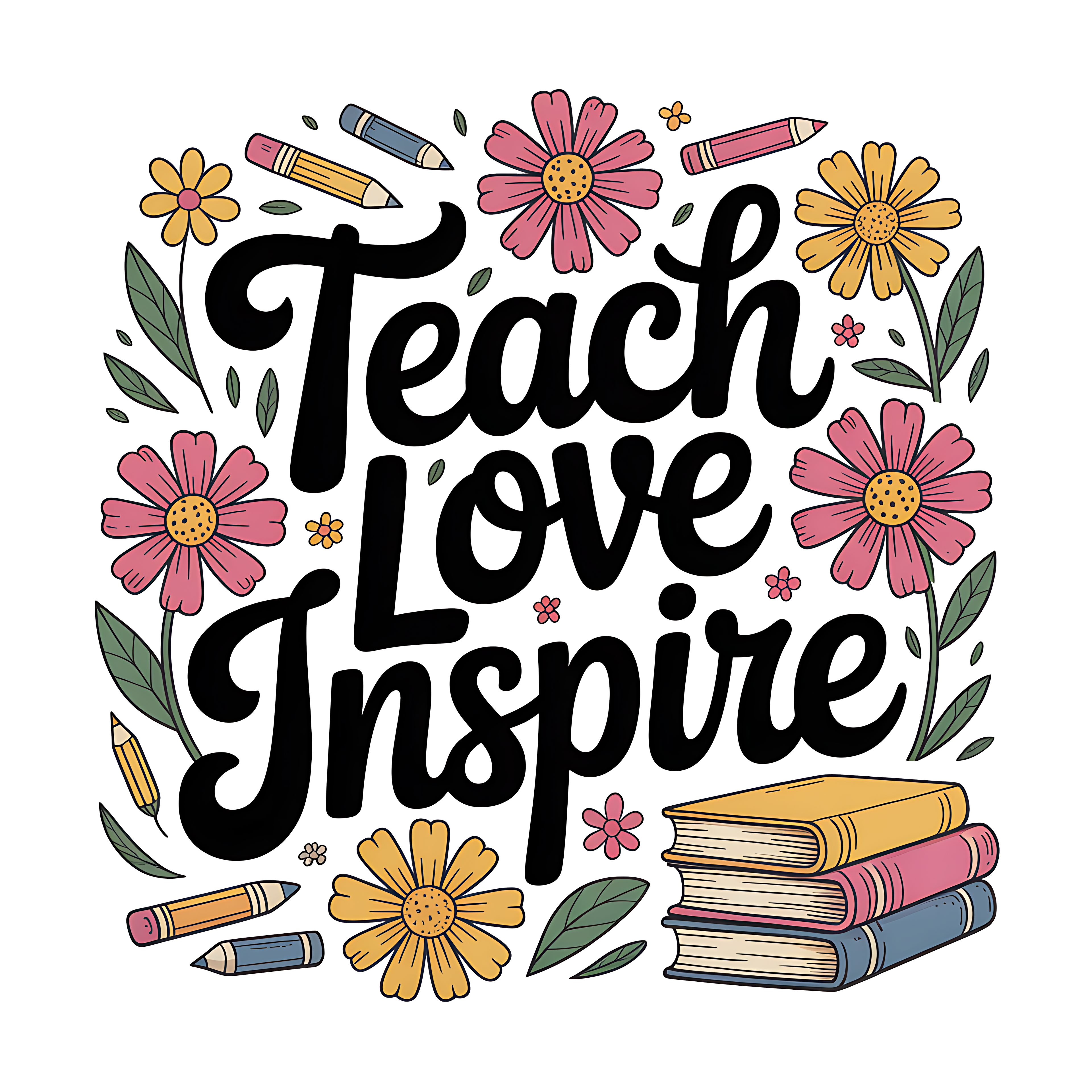 Teach Love Inspire DTF Print