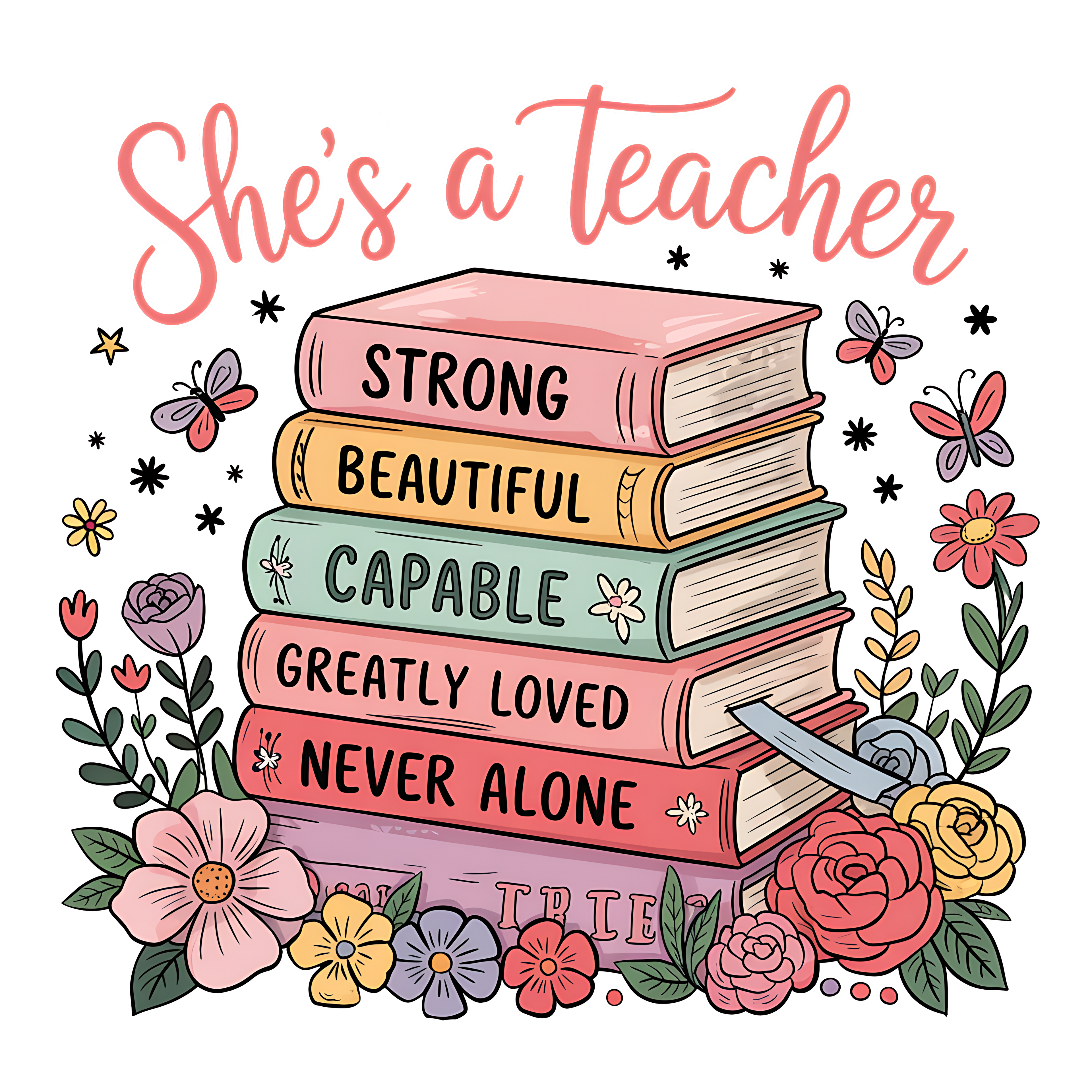 She Is Teacher DTF Print
