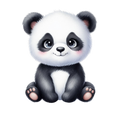 Cute Panda DTF Print