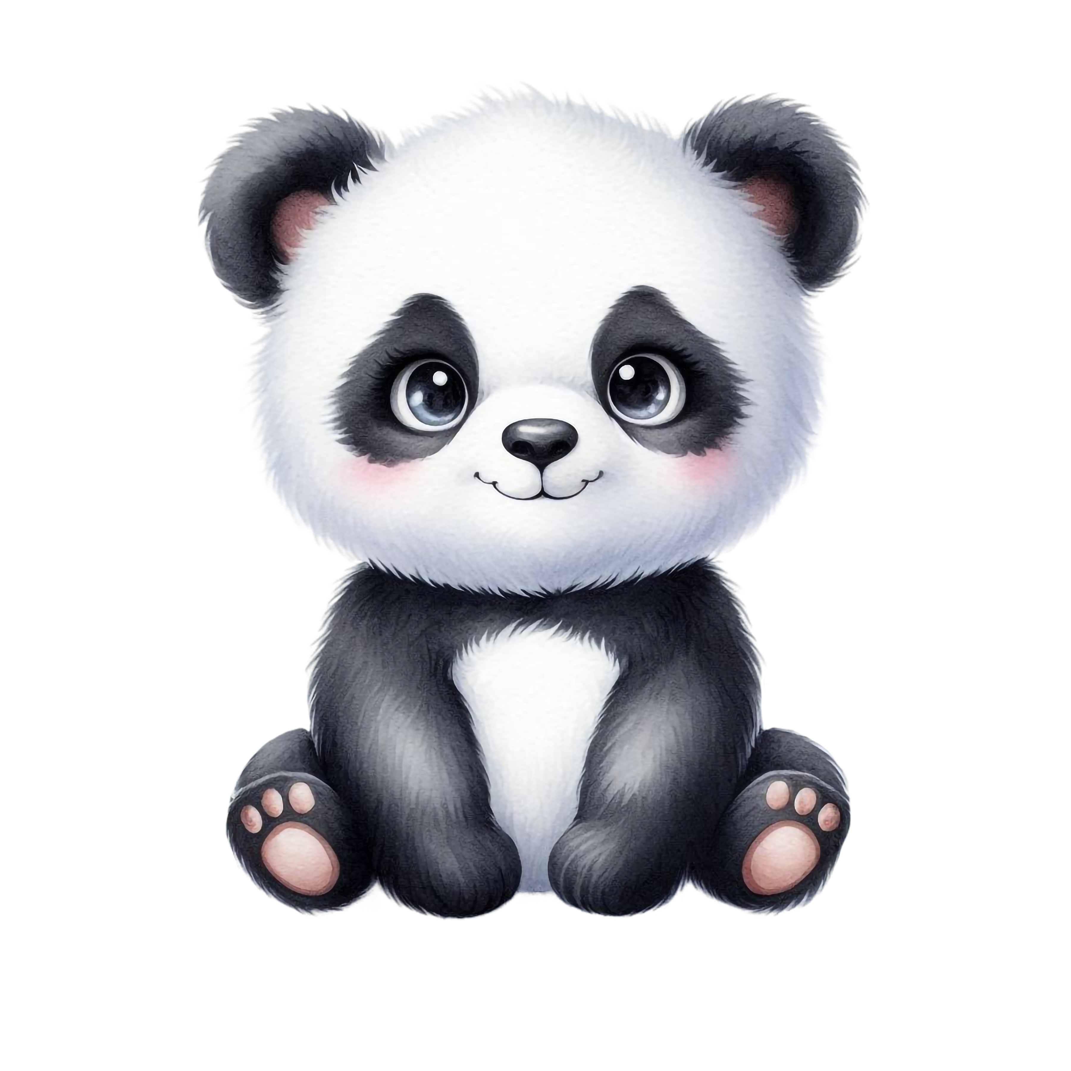 Cute Panda DTF Print