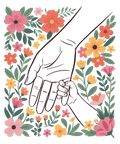 Family Hands & Flowers DTF Print