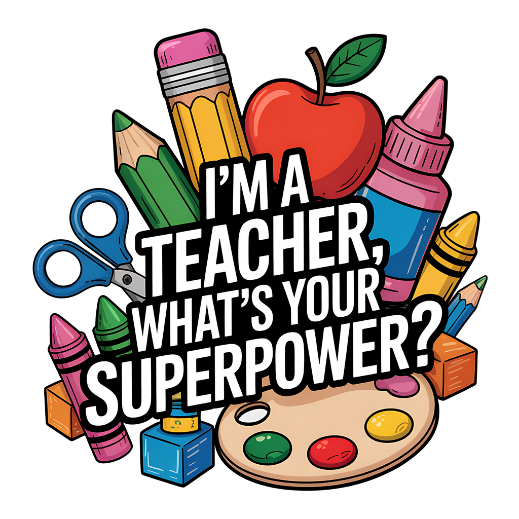 I'm A Teacher What's Your SuperPower DTF Print