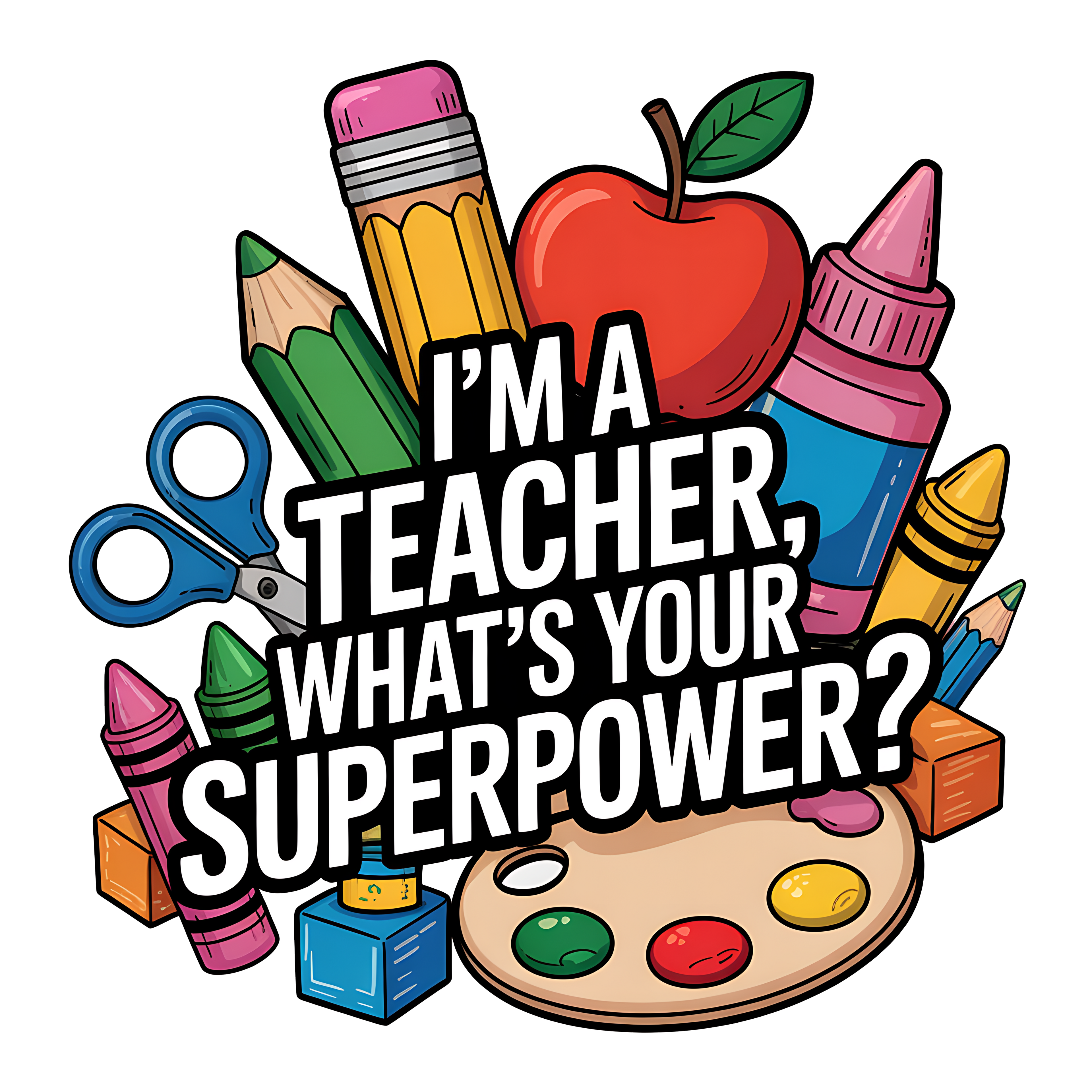 I'm A Teacher What's Your SuperPower DTF Print