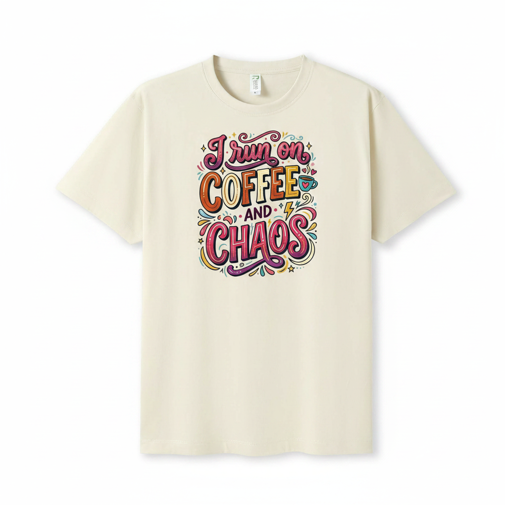 I Run on Coffee and Chaos DTF Print
