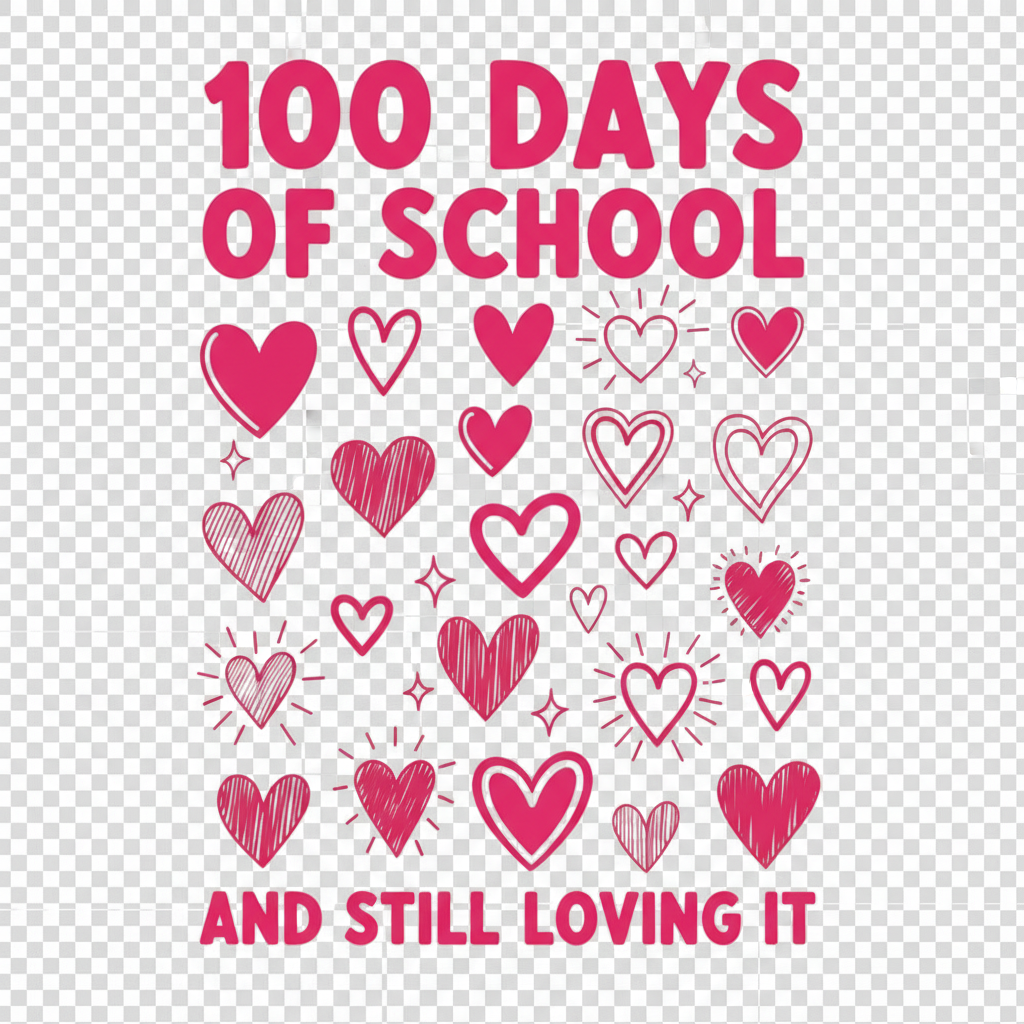 100 Days Of School And Still Loving DTF Print